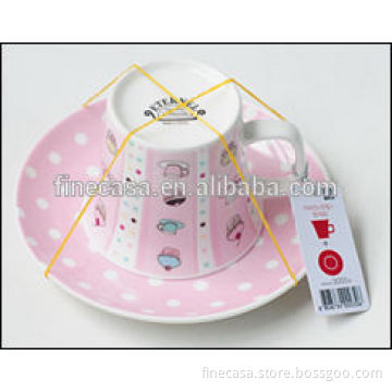 80CC Cup Cake Fine New Bone China Espresso Cup and Saucer